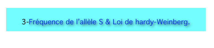  

3-Fréquence de l’allèle S & Loi de hardy-Weinberg.

 

